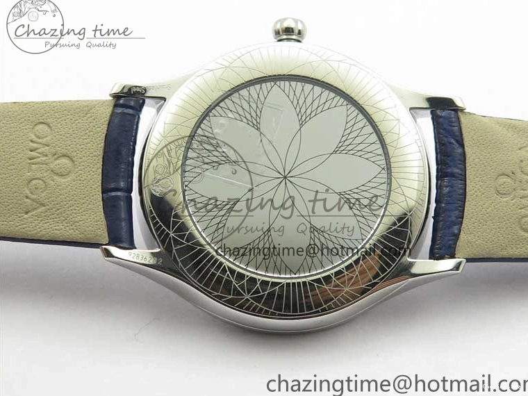 0422 Ladies’ De Ville Trésor Diamond Blue Dial Blue Fabric Watch OXF 1:1 Best Edition Swiss Quartz Upgraded 7892